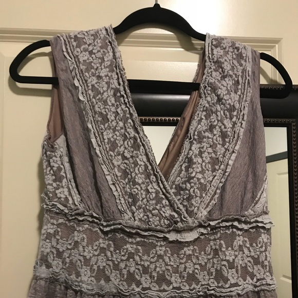 Max Studio Lilac Floral Dress - Picture 3 of 4